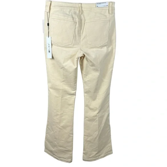 Joe’s Jeans The Frankie Bootcut Mid-Rise Courdroy Slit Hem Double Cream 29 NWT - Picture 4 of 13